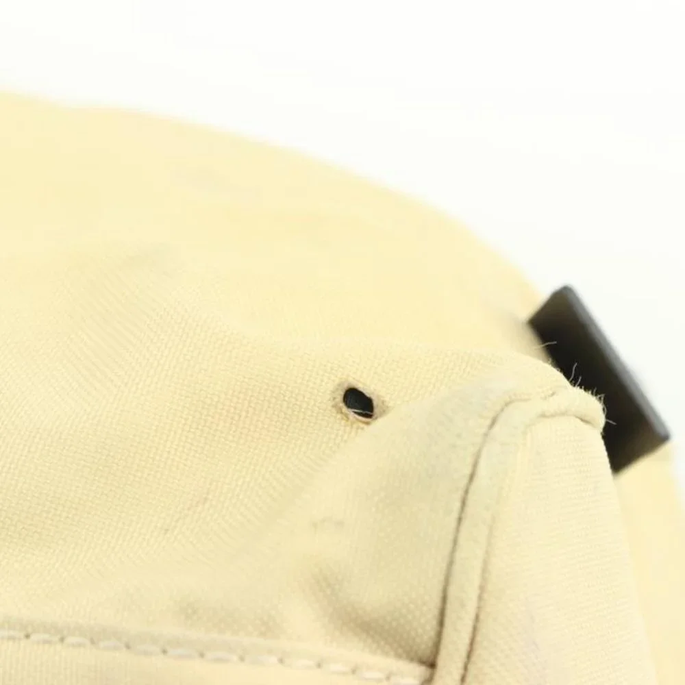 Chanel XL Beige CC Logo Sports Duffle Boston Gym Bag 27cz427s